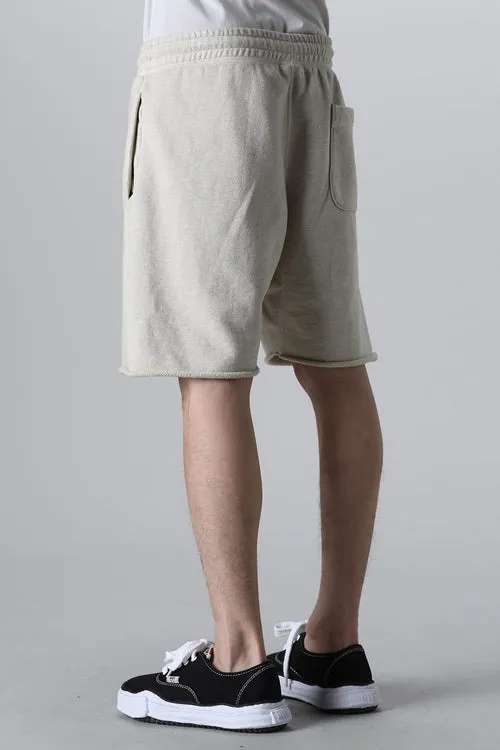 SAINT Mxxxxxx 'SAINT' SWEAT SHORTS/GRY/BLK embroidered SAINT LOGO basic shorts, distressed gray/washed black S-XL, four needles and six threads throughout, produced by a major domestic factory, imported Tajima machine embroidery, washed and distressed, original version